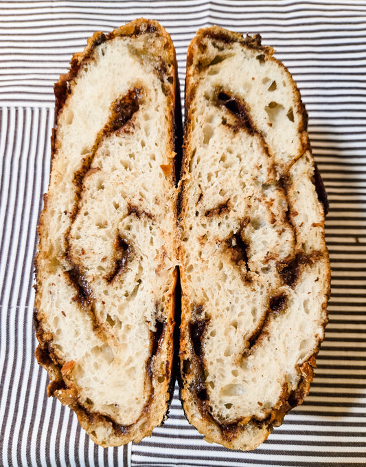 Cinnamon Brown Sugar Butter Sourdough Bread