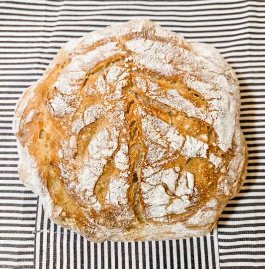 White Traditional Round Sourdough Bread